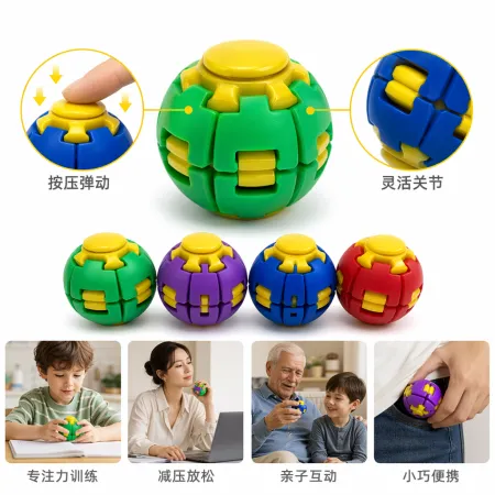 Colorful spliced spherical toys made of ABS eco-friendly material, detachable and combinable, for children's early education and enlightenment Colorful spliced spherical toys made of ABS eco-friendly material, detachable and combinable, for children's early education and enlightenment